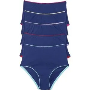 bonprix Highwaist Slip mit weicher Baumwolle (5er Pack)blau 48Damen