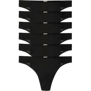 bonprix Feel Comfort String Mikrofaser (6er Pack)schwarz 36Damen
