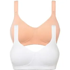 bonprix T-Shirt-BH ohne Bügel mit Baumwolle (2er Pack)orange 85Damen