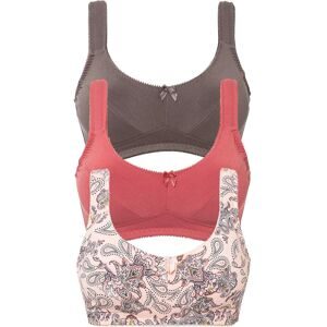 bonprix BH ohne Bügel mit Bio-Baumwolle (3er Pack)rosa 95Damen
