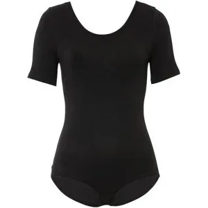 bonprix Halbarm-Body mit Baumwolleschwarz 36Damen