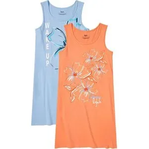 bonprix Kurzes Nachthemd (2er Pack) aus reiner Bio-Baumwolleorange 40Damen