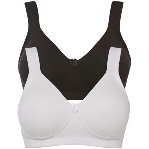 bonprix Minimizer T-Shirt BH ohne Bügel mit Bio-Baumwolle (2er Pack)schwarz 105Damen