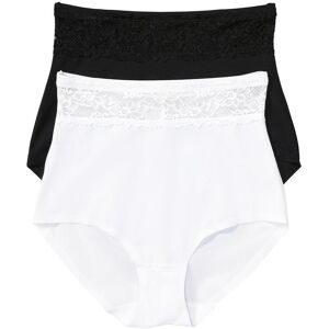 bonprix Light Shape Panty mit Spitze (2er Pack)schwarz 46Damen