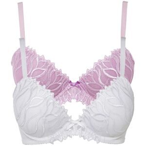 bonprix Schalen-BH mit zarter Stickerei (2er Pack)weiß 80Damen
