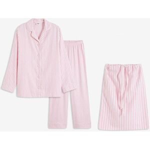 bonprix Gewebter Flanell Pyjama mit Geschenktascherosa 48Damen