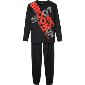 bonprix Pyjama aus reiner Bio-Baumwolle (2-tlg. Set)schwarz 152Knaben