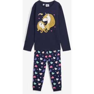 bonprix Pyjama Set, 2 bequeme Passform, aus Baumwolle, mit coolem Motiv