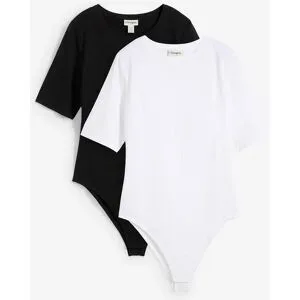 bonprix Kurzarmbody (2er Pack)schwarz 36Damen
