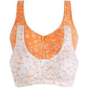 bonprix BH ohne Bügel mit weicher Bio-Baumwolle (2er Pack)orange 95Damen