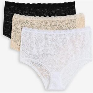 bonprix Highwaist Slip aus Spitze (3er Pack)schwarz 52Damen