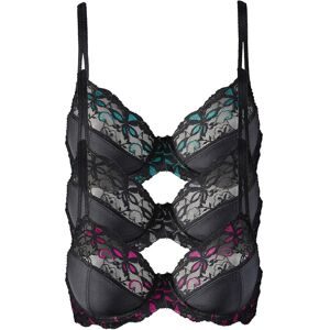 bonprix Bügel-BH mit zarter Spitze (3er Pack)schwarz 90Damen