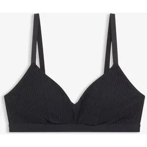 bonprix Gepolstertes Bralette ohne Bügel aus gerippter Bio-Baumwolleschwarz 44Damen