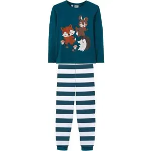 bonprix Pyjama aus reiner Bio-Baumwolle (2-tlg. Set)weiß 140Kinder