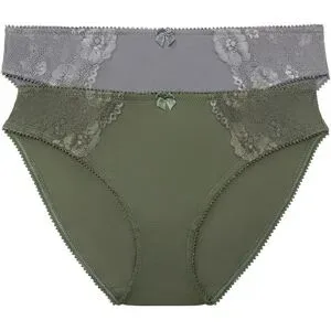 bonprix Slip mit zarter Spitze (2er Pack)grün 40Damen