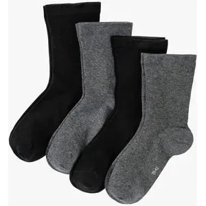 bonprix Socken mit druckfreiem Bund (4er Pack)schwarz 35false