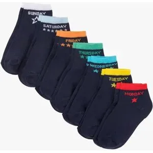 bonprix Kurzsocken mit Bio-Baumwolle (7er Pack)blau 39Damen