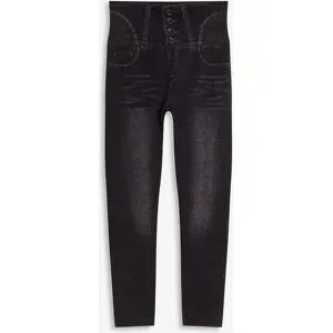 bonprix Shape-Strumpfleggings in Jeansoptikschwarz 44Damen
