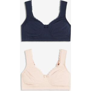 bonprix Minimizer T-Shirt-BH ohne Bügel mit Bio-Baumwolle (2er Pack)blau 90Damen