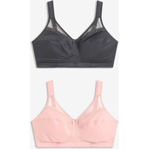 bonprix Entlastungs-BH ohne Bügel mit gepolsterten Trägern (2er Pack)rosa 110Damen