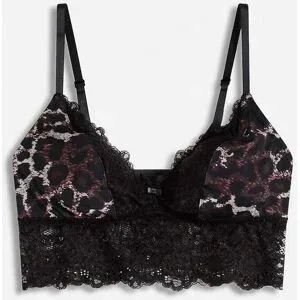 bonprix Triangel Bustier mit Spitzeschwarz 40Damen