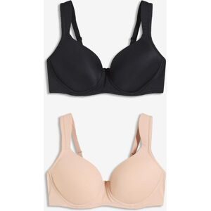 bonprix Schalen-BH ohne Bügel (2er Pack)schwarz 105Damen