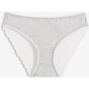 bonprix Slip mit Baumwolle und Spitzegrau 48Damen