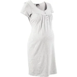 bonprix Still-Nachthemd mit Bio-Baumwollegrau 36Damen