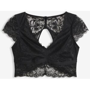 bonprix Bustier ohne Bügel mit floraler Spitzeschwarz 40Damen