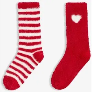 bonprix Super softe Kuschelsocke (2er Pack)rot 39Damen