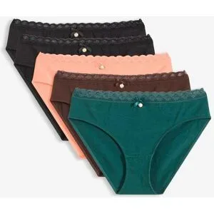 bonprix Slip mit Spitze (5er Pack)schwarz 56Damen