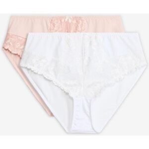 bonprix Maxislip mit floraler Spitze (2er Pack)rosa 40Damen