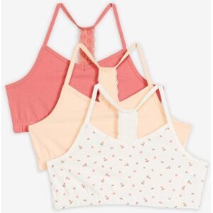 bonprix Bustier mit weicher Baumwolle und Spitze (3er Pack)weiß 164Mädchen
