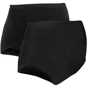 bonprix Umstandsslip mit Bio-Baumwolle (2er Pack)schwarz 48Damen
