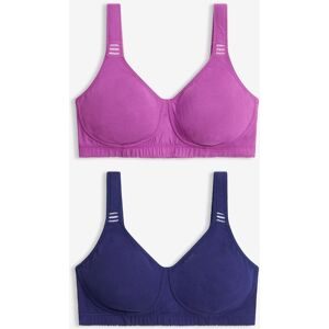 bonprix T-Shirt-BH ohne Bügel mit Baumwolle (2er Pack)lila 90Damen