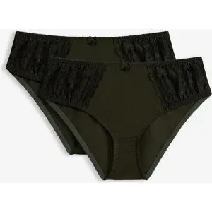 bonprix Maxislip mit zarter Spitze (2er Pack)grün 44Damen