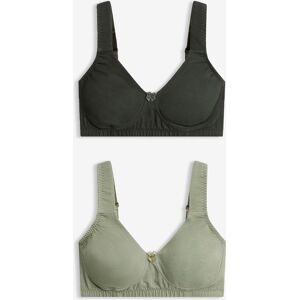 bonprix Minimizer T-Shirt BH ohne Bügel mit Bio-Baumwolle (2er Pack)grün 105Damen