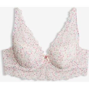 bonprix Schalen-BH mit floral bedruckter Spitzeweiß 85Damen