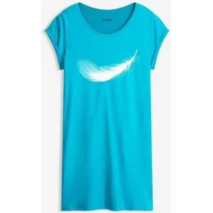 bonprix Kurzes Nachthemd aus reiner Bio-Baumwolleblau 36Damen