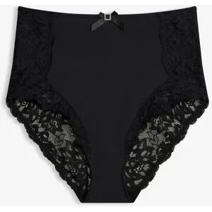 bonprix High Waist Slip  mit zarter Spitzeschwarz 44Damen