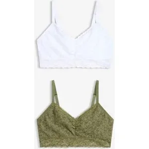 bonprix (2er Pack) Bustier mit weicher Spitzegrün 34Damen