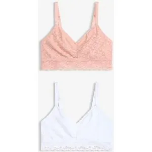 bonprix (2er Pack) Bustier mit weicher Spitzerosa 40Damen