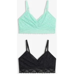 bonprix (2er Pack) Bustier mit weicher Spitzeschwarz 42Damen