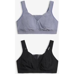 bonprix T-Shirt-BH ohne Bügel mit Baumwolle (2er Pack)blau 100Damen