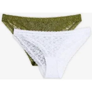 bonprix Minislip mit weicher Spitze (2er Pack)grün 40Damen