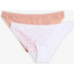 bonprix Minislip mit weicher Spitze (2er Pack)rosa 40Damen