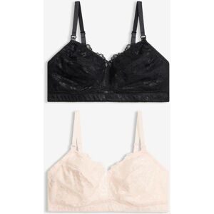 bonprix Still-BH ohne Bügel mit Spitze (2er Pack)schwarz 105Damen