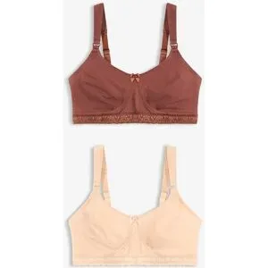 bonprix Still-BH ohne Bügel mit Bio-Baumwolle (2er Pack)braun 100Damen