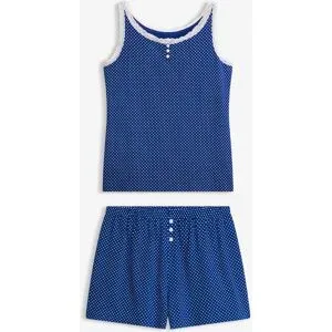 bonprix Shorty mit zarter Spitzeblau 56Damen