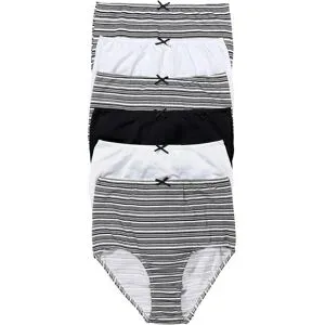 bonprix Highwaist Slip mit weicher Baumwolle (6er Pack)schwarz 60Damen
